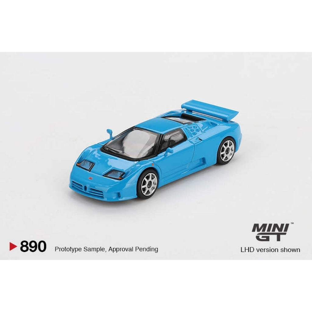 Mini Gt 1/64 BUGATTI EB 110 SUPER SPORT BLU BUGATTI
