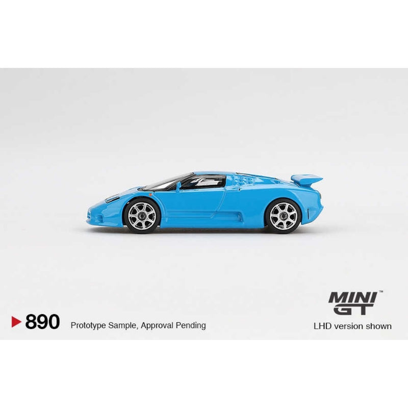Mini Gt 1/64 BUGATTI EB 110 SUPER SPORT BLU BUGATTI