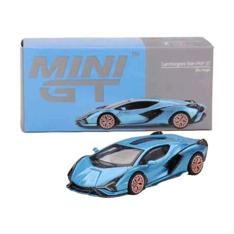 Mini Gt 1/64 LAMBORGHINI SIAN FKP 37 BLU AEGIR