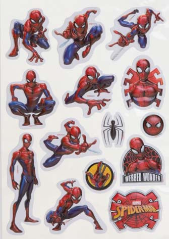 Dolphin Marvel Spider-Man Embossed Sticker
