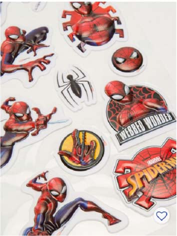 Dolphin Marvel Spider-Man Kabartmalı Sticker