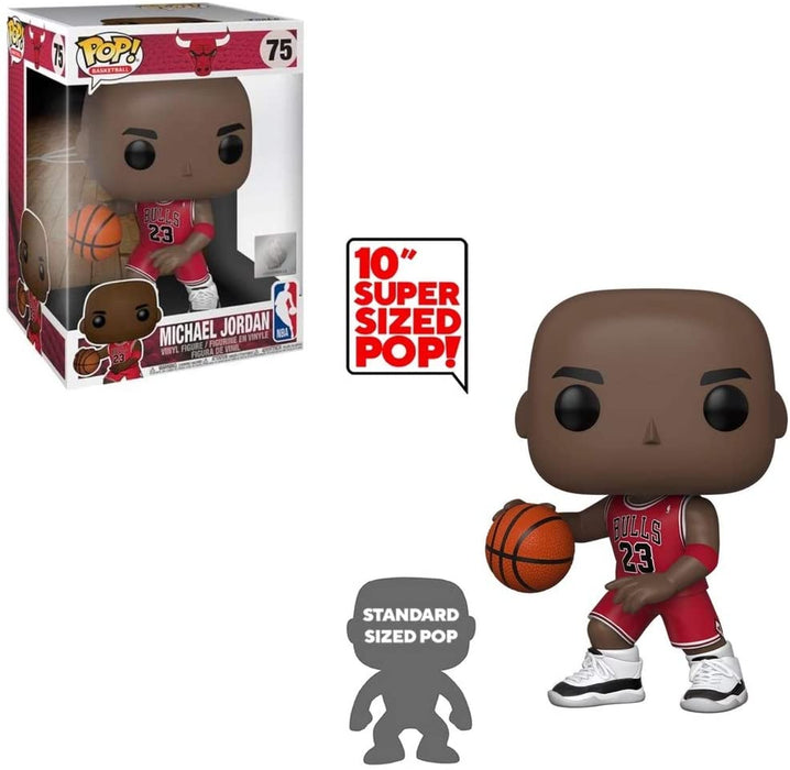 Funko POP Deluxe Figure - NBA Bulls, 10" Michael Jordan (Red Jersey)