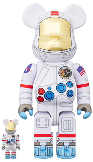 Medicom Toy Bearbrick Apollo 17 Astronaut 100% & 400% Figürü