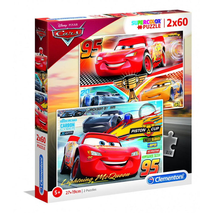 Clementoni - Cars 2x60 Piece Puzzle