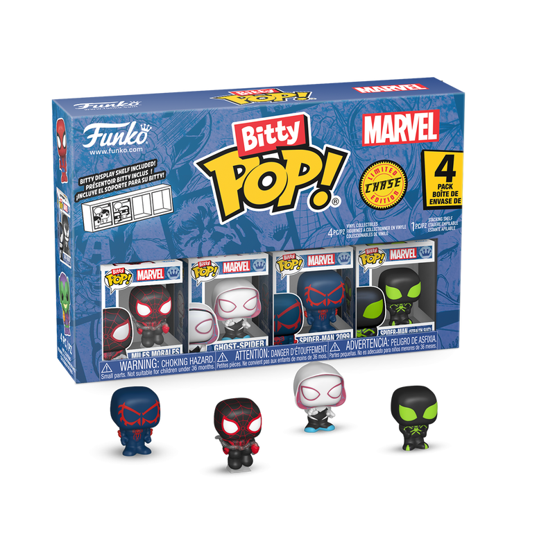 Funko Bitty POP -  Marvel - Spiderman - Miles Morales 4'lü Paket Chase