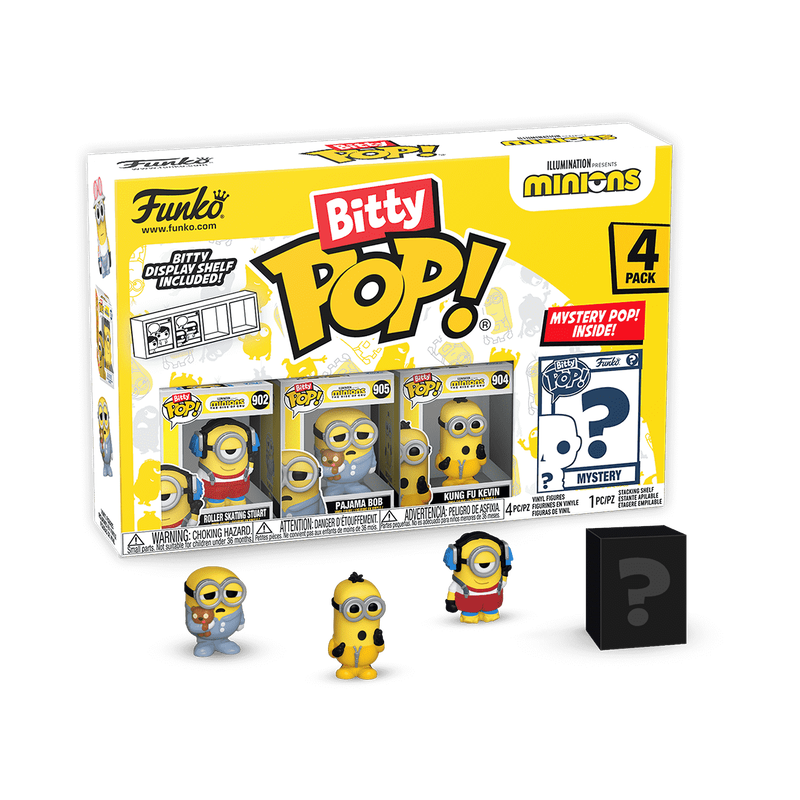 Funko Bitty POP Minions - Roller Skating Stuart 4'lü Paket