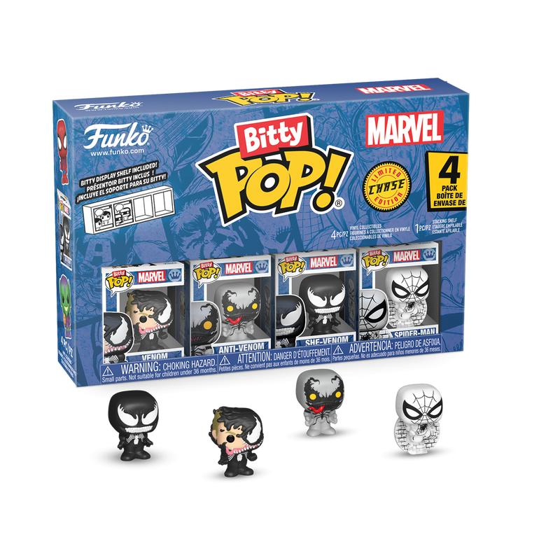 Funko Bitty POP - Spider Man - Venom 4'lü Paket Chase