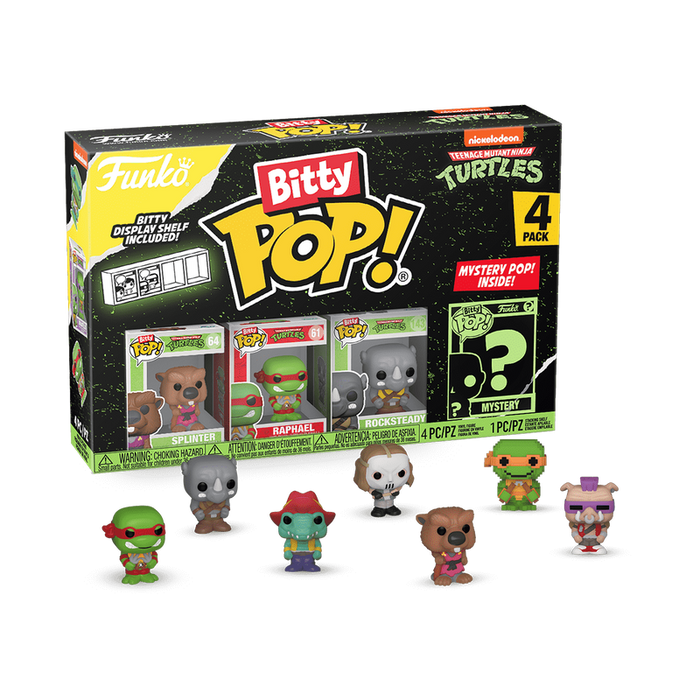 Funko Bitty POP Teenage Mutant Ninja Turtles, Splinter 4'lü Paket