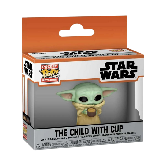 Funko POP Keychain: Star Wars Mandalorian- The Child With Cup