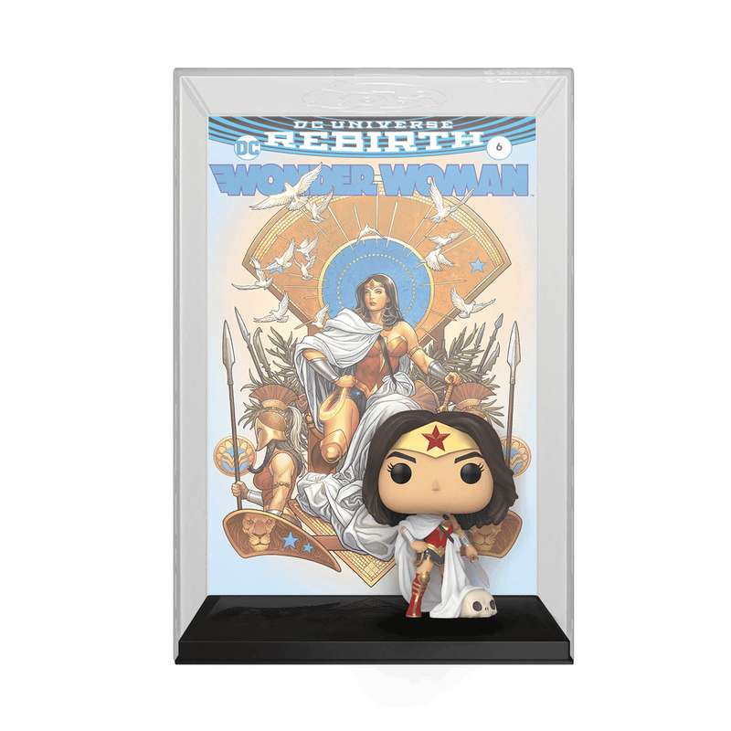 Funko Deluxe POP Figure - Comic Cover: Wonder Woman 80th Anniversary - Wonder Woman (Rebirth) On Throne