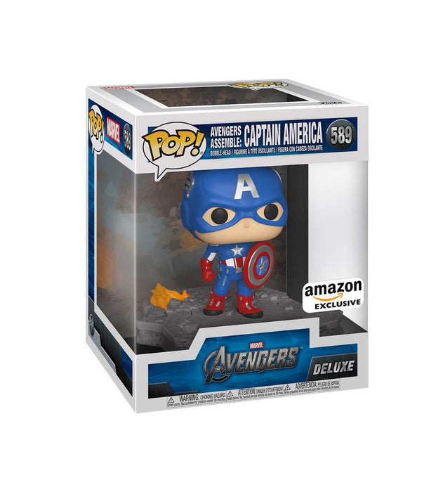 Funko POP Deluxe Marvel Avengers Assemble 6'' Captain America Special Edition