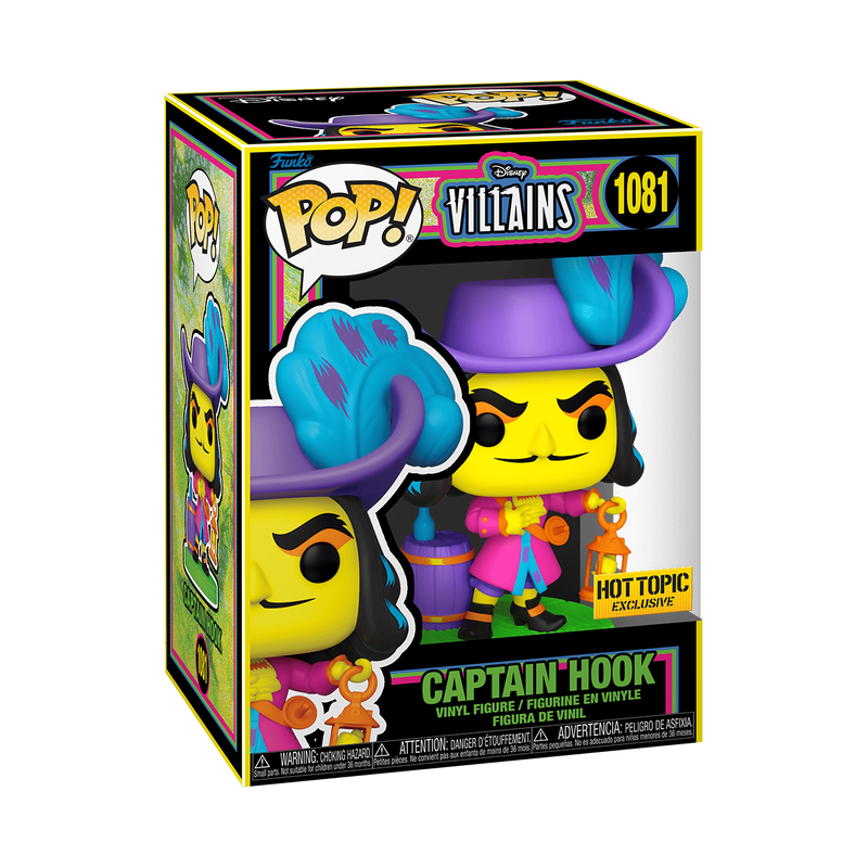 Funko POP Figure Disney: Villains- Captian Hook(Blacklight)