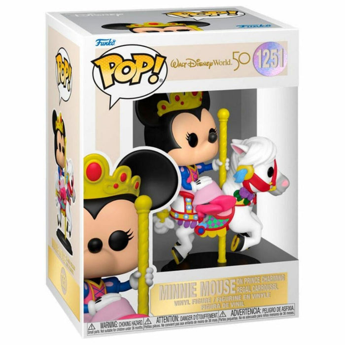 Funko POP Figure - Disney: Walt Disney World 50th Anniversary, Minnie Mouse On Prince Charming Regal Carrousel