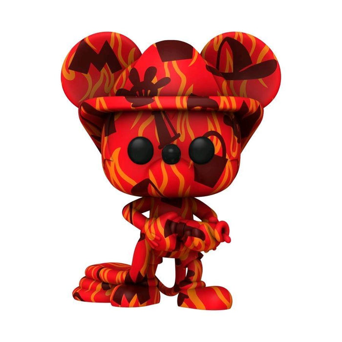 Funko Pop Figure - Artist Series: Mickey- Firefighter Mickey Special Edition
