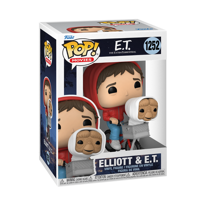 Funko POP Movies E.T. The Extra Terrestrial Elliott With E.T. in Bike Basket #1252#