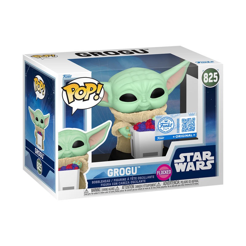 Funko Pop Grogu with Snack (Flocked)