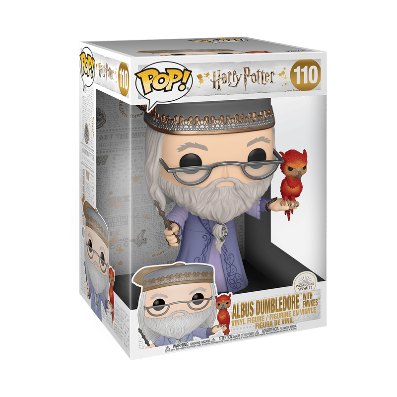 Funko POP Jumbo: Harry Potter- Albus Dumbledore with Fawkes 10"