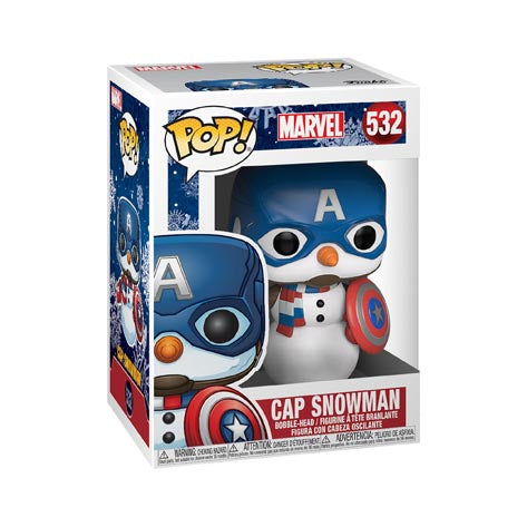 Funko POP Figure - Marvel Holiday, Captain America (Snowman)