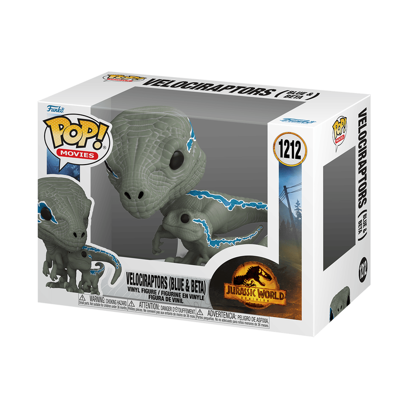 Funko POP Movies: Jurassic World 3 Dominion Velociraptors Blue & Beta
