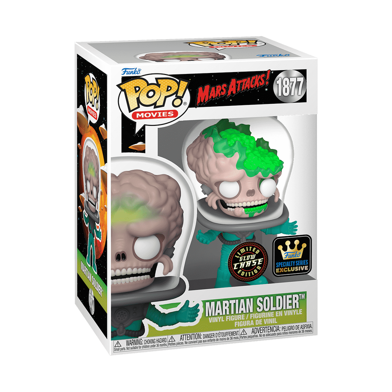 Funko POP - Movies Mars Attacks - Soldier with chase (Glow in the dark)