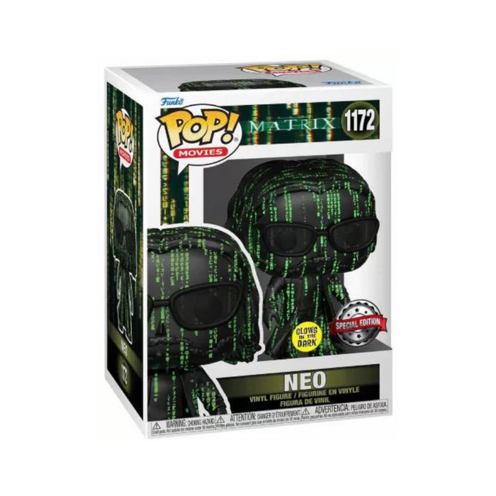 Funko POP Movies: The Matrix 4- Neo (Coded) (Glow in the dark)