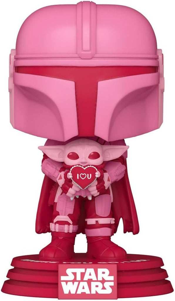 Funko POP Figure Star Wars Valentines - Mando with Grogu