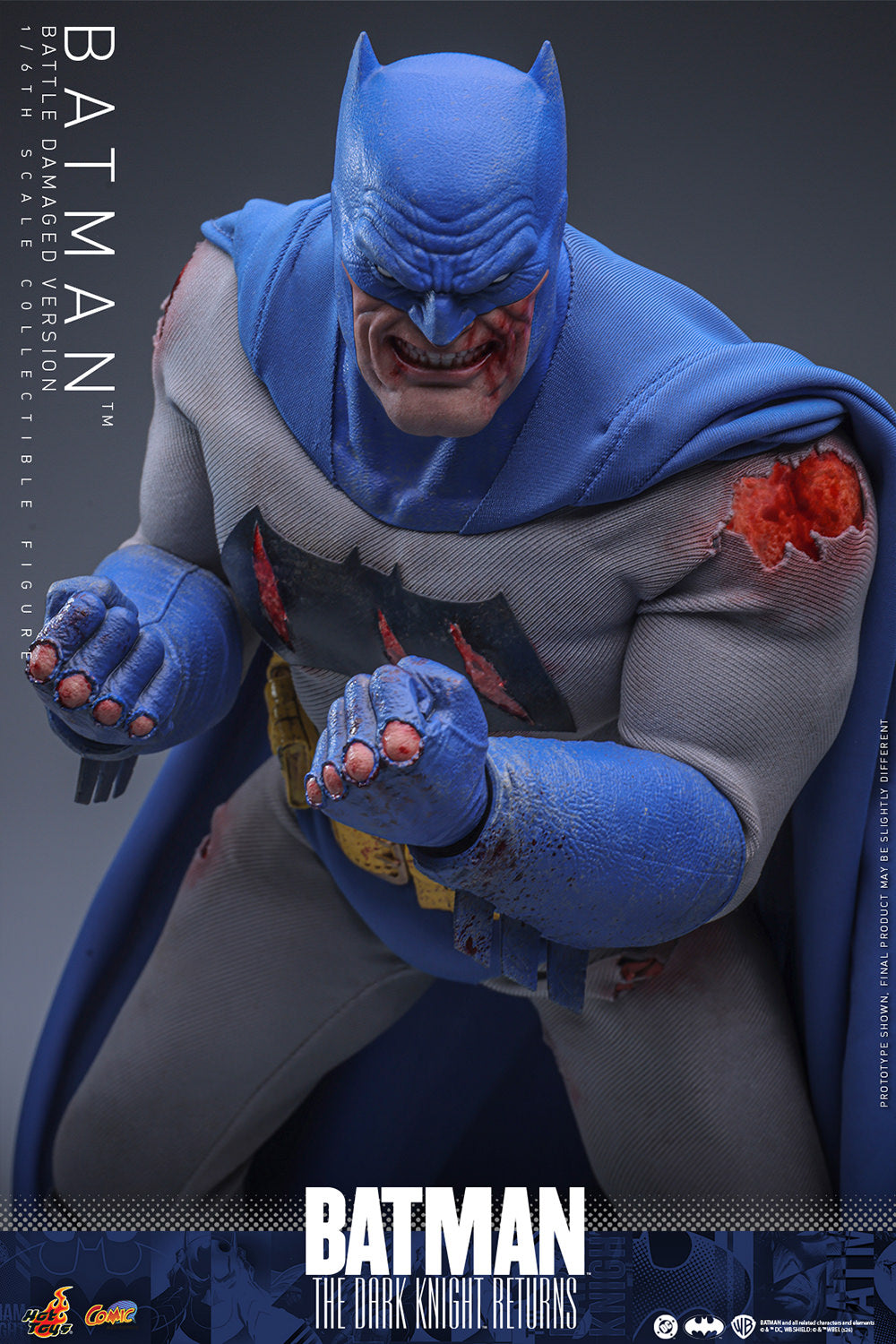 Hot Toys- 40. Yıl Özel Frank Miller's Batman (Battle Damaged