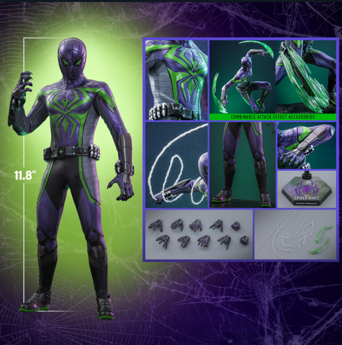 Hot Toys Marvel Miles Morales (Purple Reign Suit) 1/6 Ölçek Figür