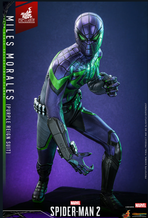 Hot Toys Marvel Miles Morales (Purple Reign Suit) 1/6 Ölçek Figür