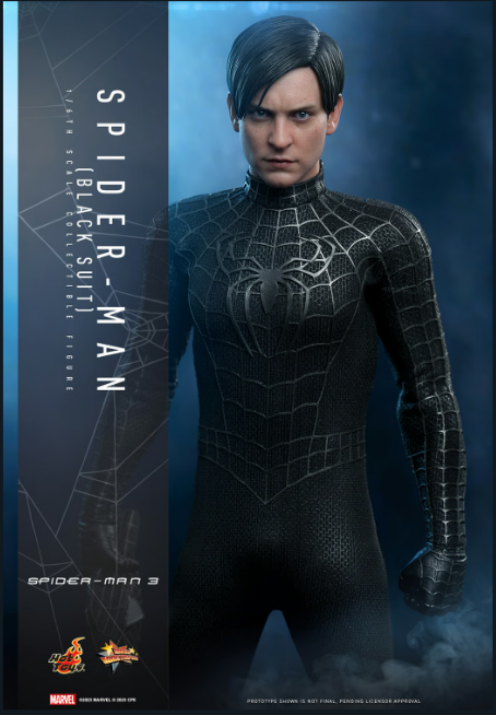 Hot Toys Spider-Man Black Suit Deluxe Version Sixth Scale Figure