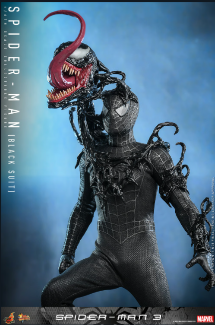 Hot Toys Spider-Man Black Suit Deluxe Version Sixth Scale Figure