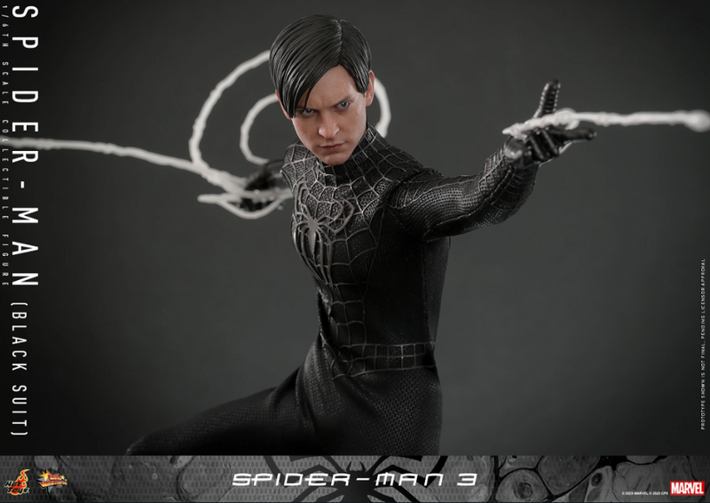 Hot Toys Spider-Man Black Suit Deluxe Version Sixth Scale Figure