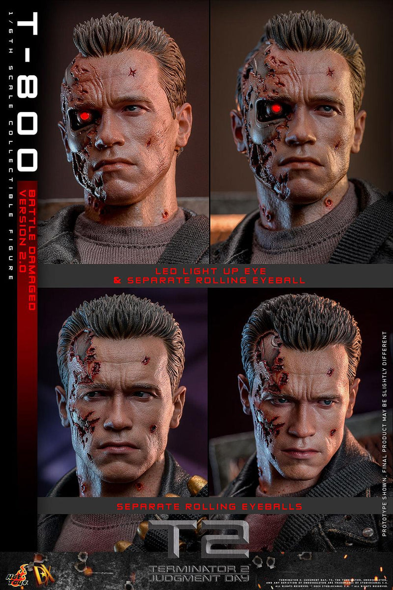 Hot Toys- Terminatör-800 (Battle Damaged Version 2.0) Sixth Scale Figure