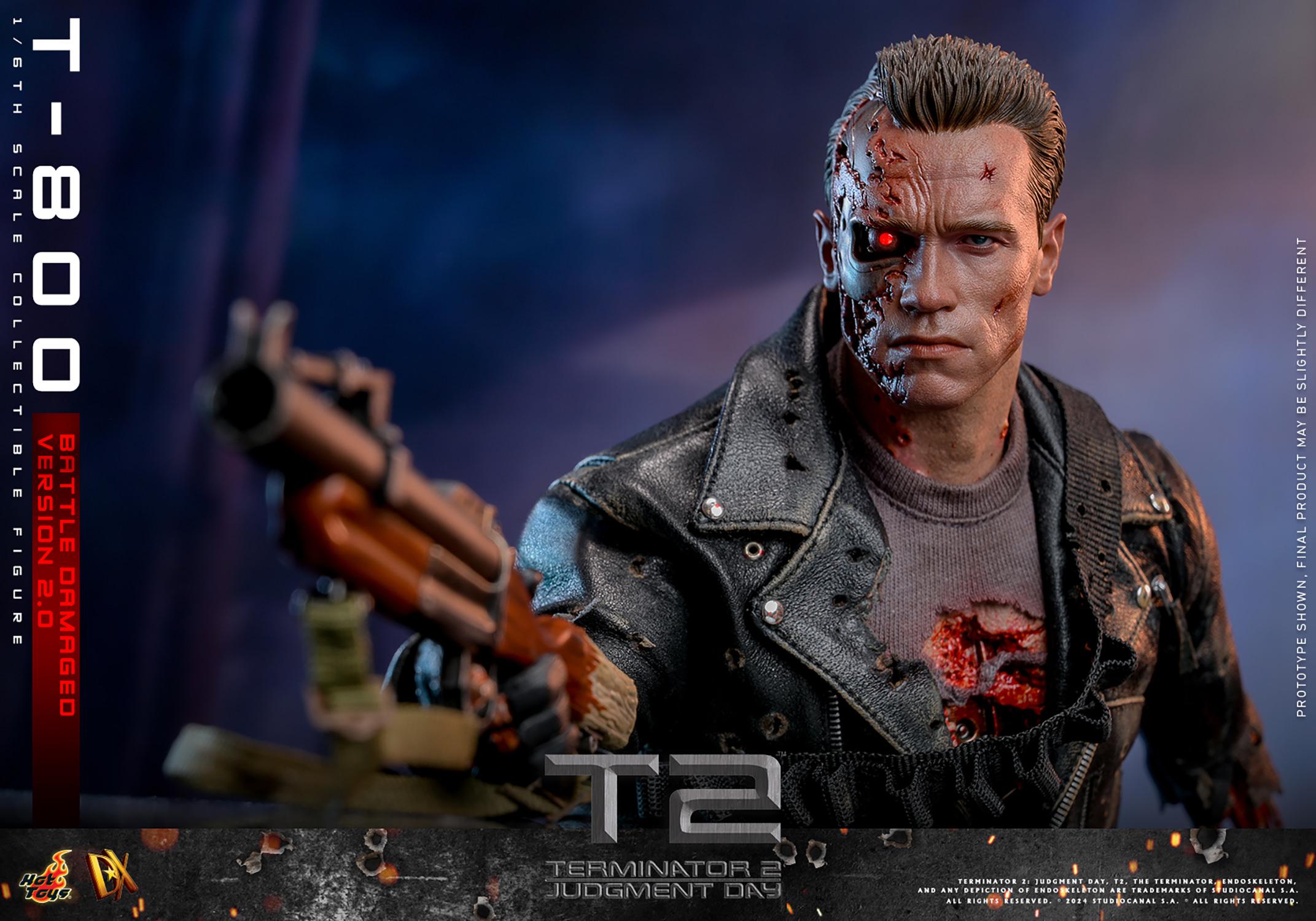 Hot Toys- Terminatör-800 (Battle Damaged Version 2.0) Sixth Scale