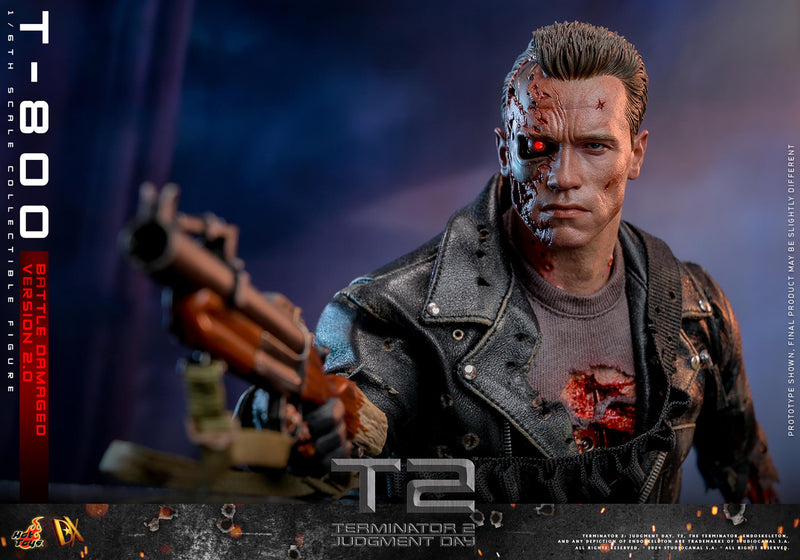 Hot Toys- Terminatör-800 (Battle Damaged Version 2.0) Sixth Scale Figure