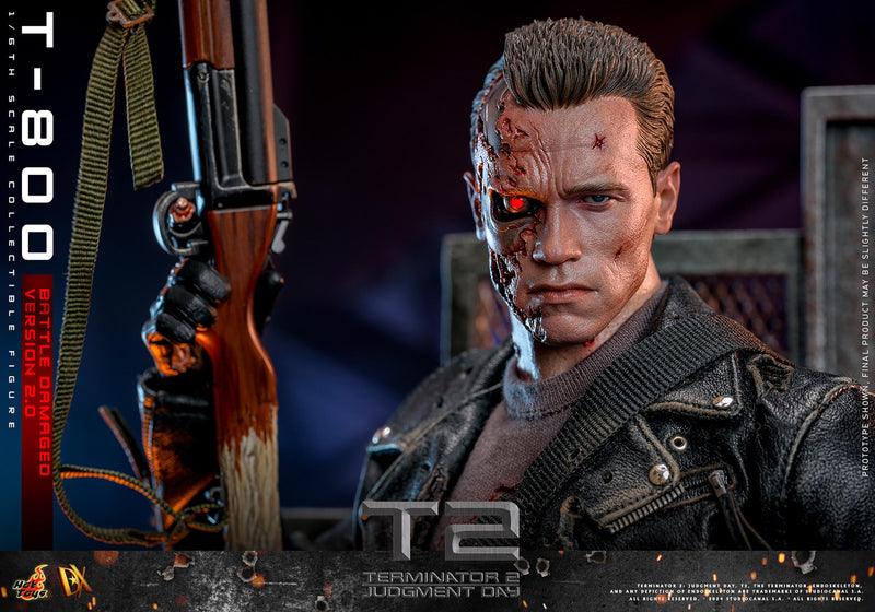 Hot Toys- Terminatör-800 (Battle Damaged Version 2.0) Sixth Scale Figure