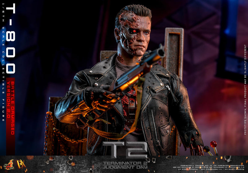 Hot Toys- Terminatör-800 (Battle Damaged Version 2.0) Sixth Scale Figure