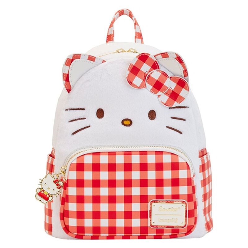 Loungefly BackPack Sanrio Hello Kitty Gıngham Cosplay Sırt Çantası