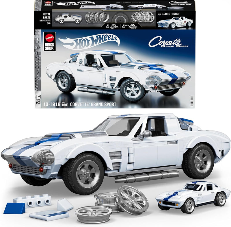 Mattel Hot Wheels Elite Serisi Corvette Grand Sport Araba Yapım Seti 918 Parça