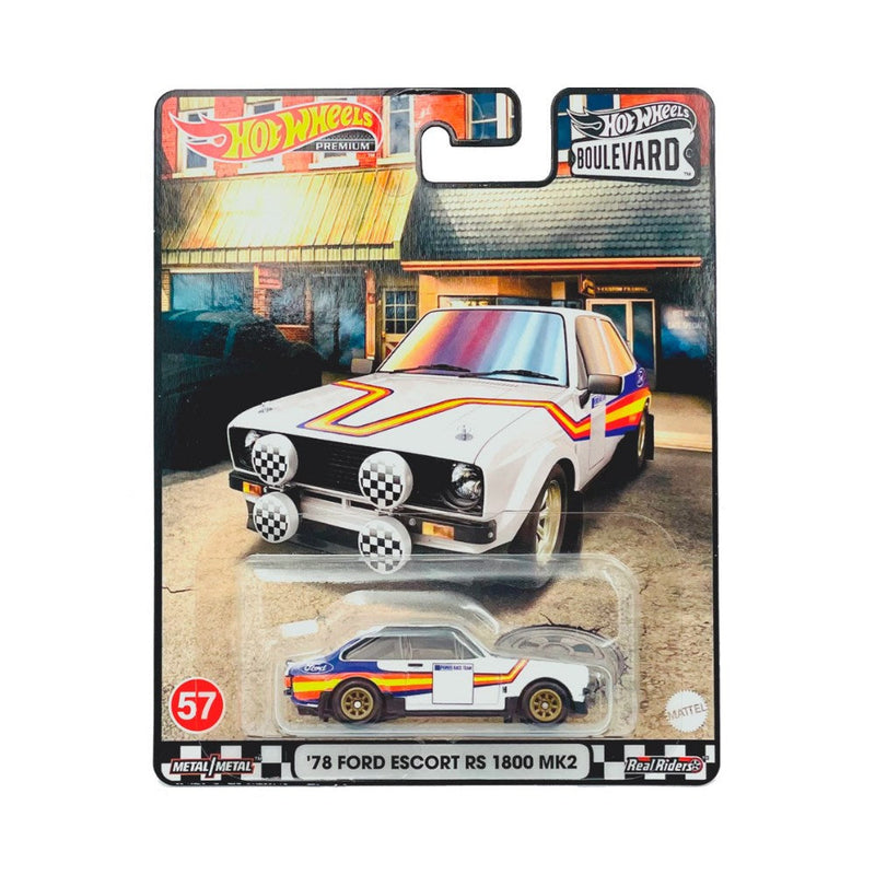 Mattel, Hot Wheels Premium Boulevard Cars 1978 Ford Escort RS 1800 MK2 1/64