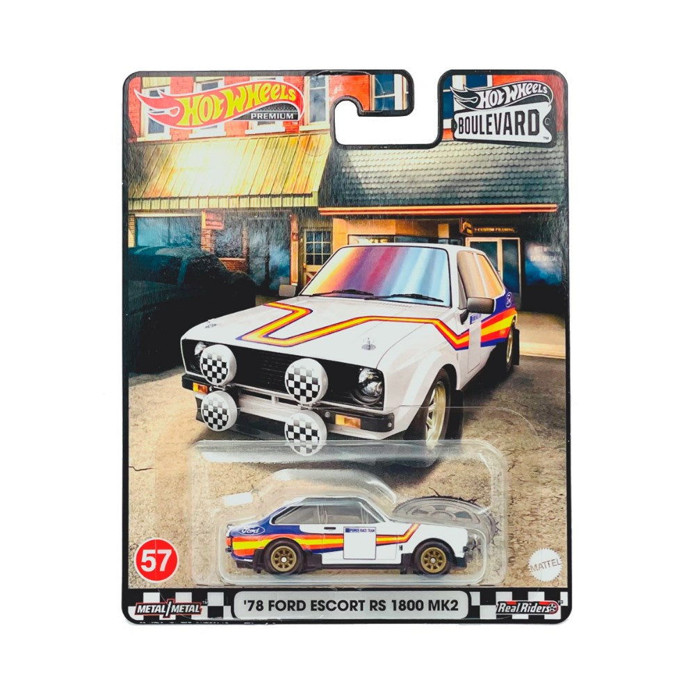 Mattel, Hot Wheels Premium Boulevard Cars 1978 Ford Escort RS 1800 MK2 1/64