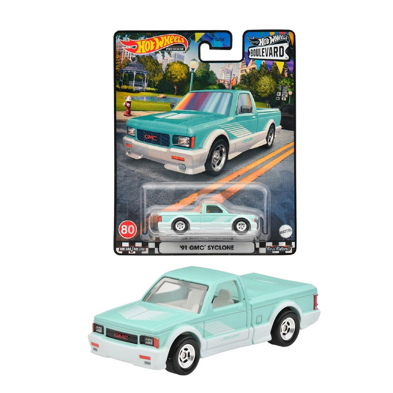 Mattel Hot Wheels Premium Boulevard Cars - 1991 Gmc Syclone #80 1/64