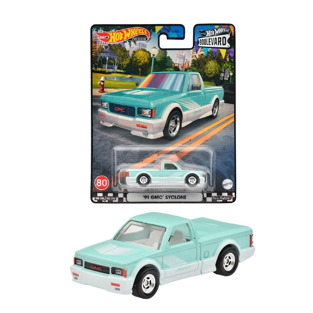 Mattel Hot Wheels Premium Boulevard Cars - 1991 Gmc Syclone #80 1/64