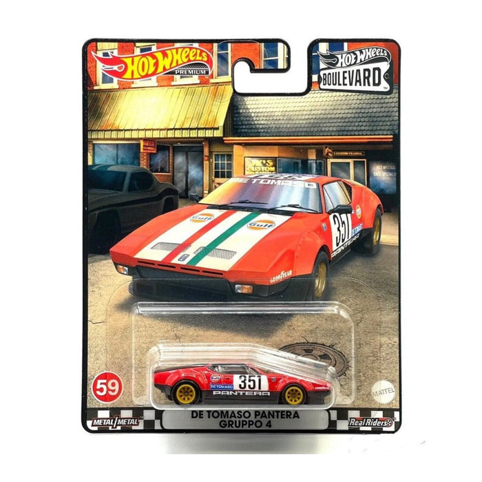 Mattel, Hot Wheels Premium Boulevard Cars De Tomaso Pantera Gruppo 4 1/64