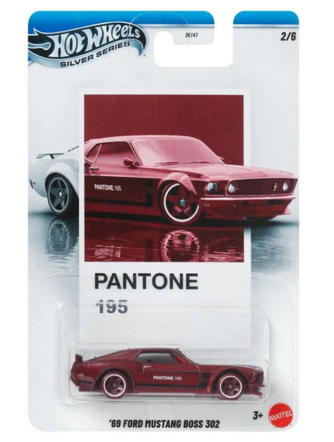 Mattel Hot Wheels Silver Series Pantone 195 '69 Ford Mustang Boss 302
