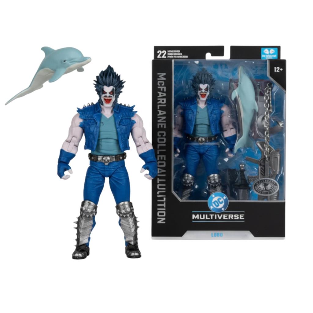 McFarlane Toys llica 3Dアルバムカヴァー McFarlane Toys- DC Multiverse Lobo 7” Koleksiyon Figürü Chase