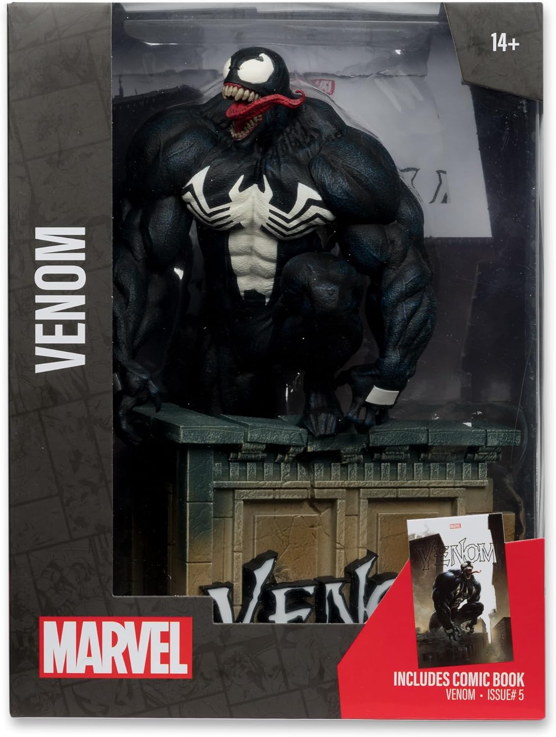 McFarlane Toys - Marvel Venom 1-6th Scale Collectible with Scene