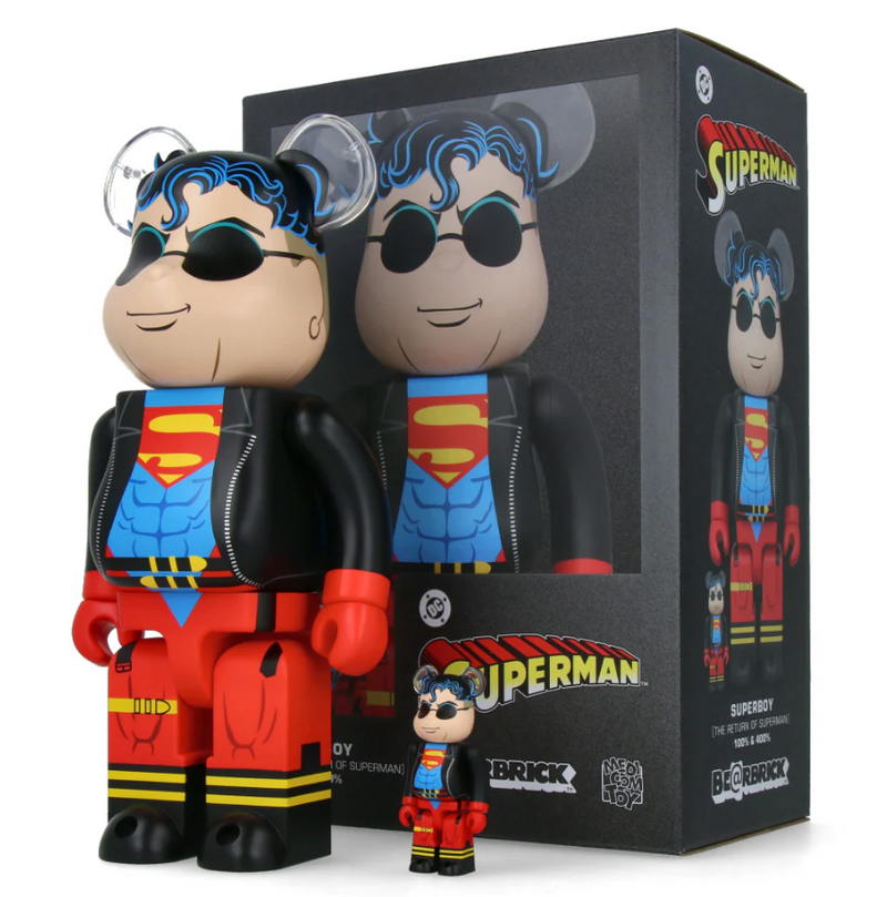 Medicom Toy Bearbrick DC Superboy 100% & 400% Figürü