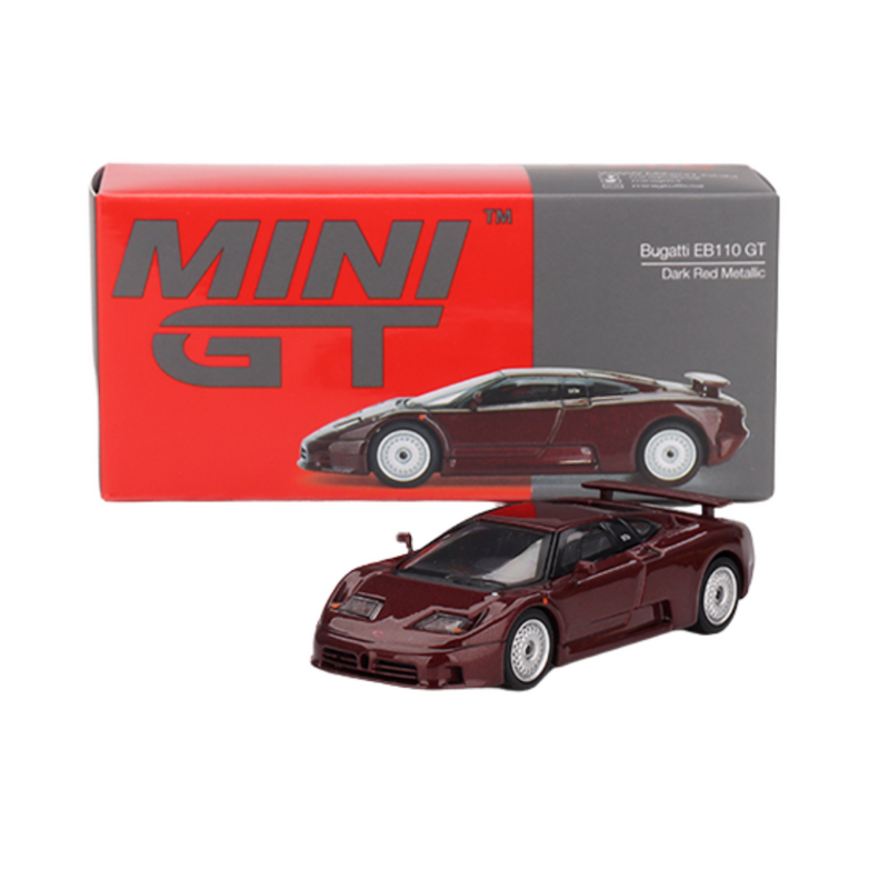 Mini GT 1/64 Bugatti EB110 GT Dark Red Metallic