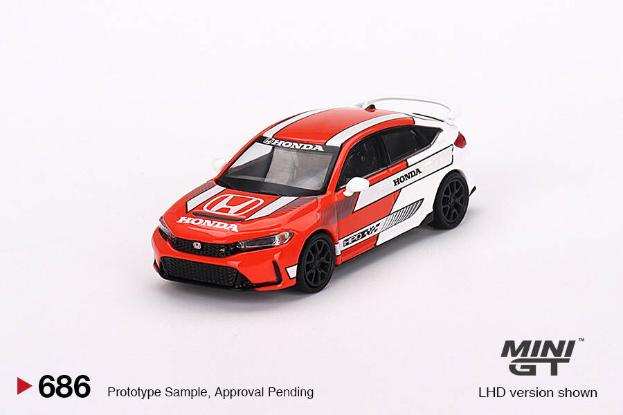 Mini Gt 1/64 HONDA CIVIC TYPE R #1 2023  PACE CAR RED